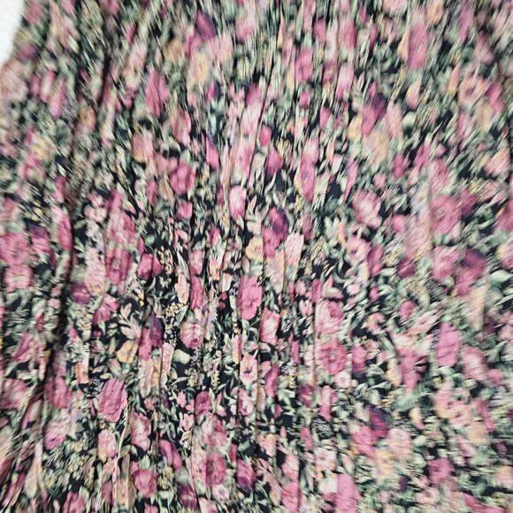 Casual Corner Y2K Pleated Maxie Skirt Floral Print Size L - Picture 2 of 5